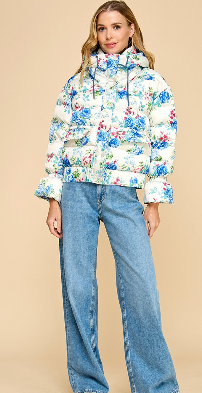 Floral Puffer Jacket