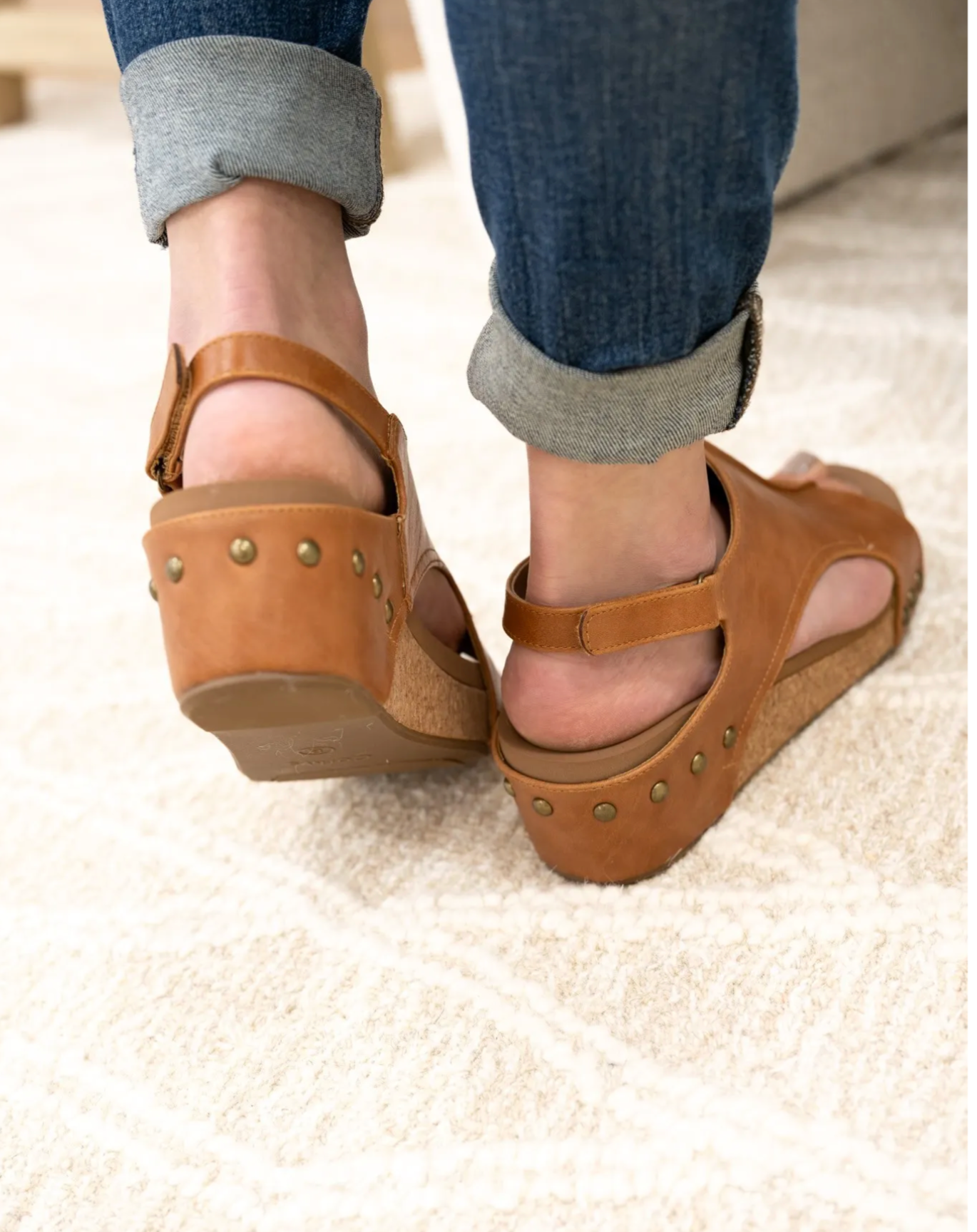 Corky's | Volta II | Caramel Smooth Wedge Sandal