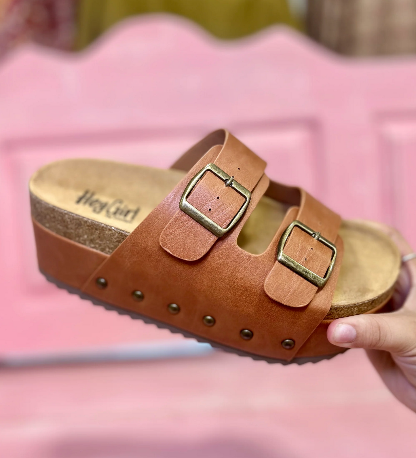 Corky's | Wannabe | Washed Cognac Platform Sandal