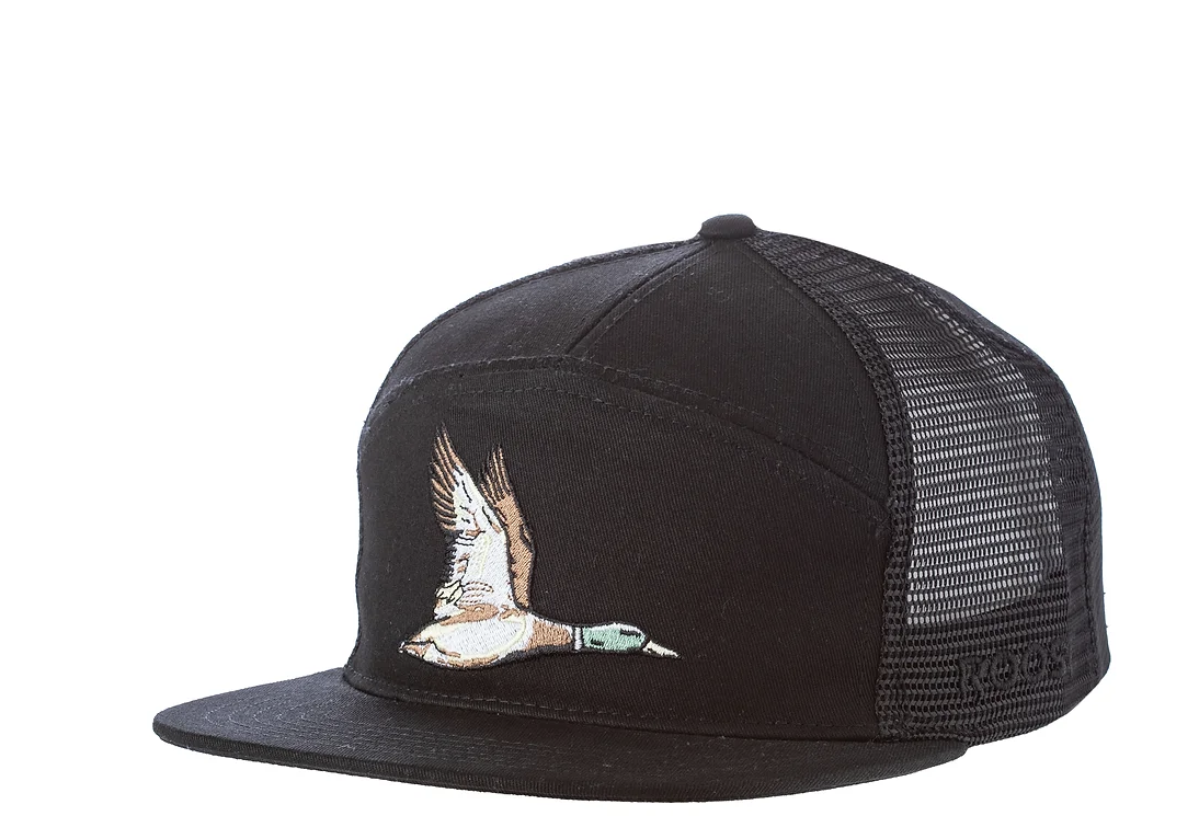 Roost Black 7 Panel Duck Hat