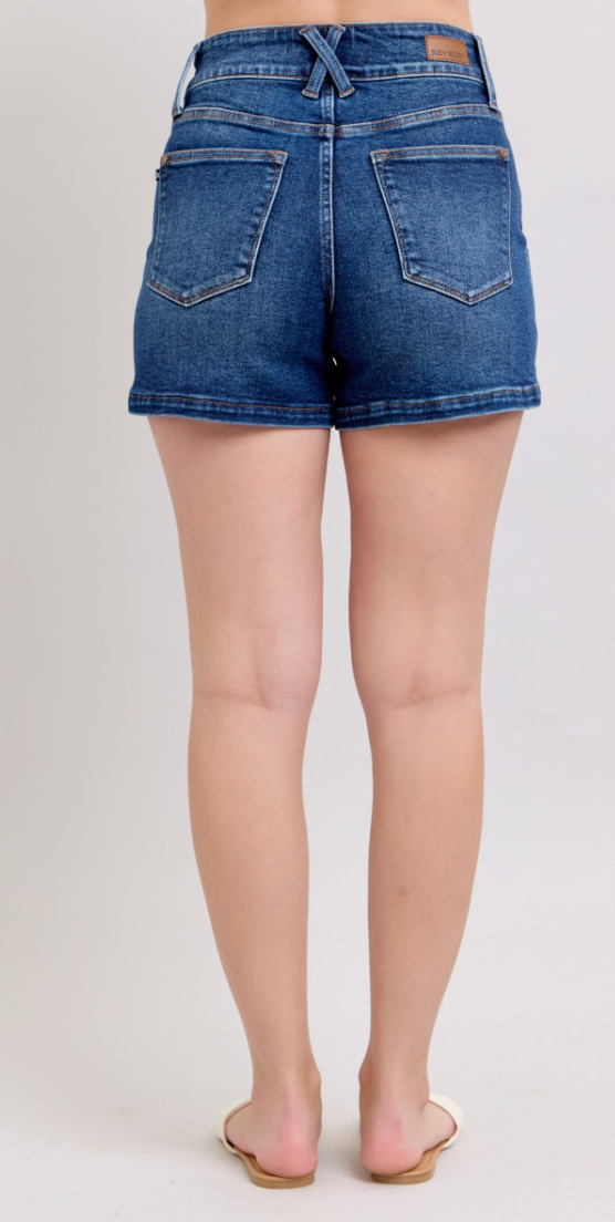 Judy Blue HW Double Button Shorts