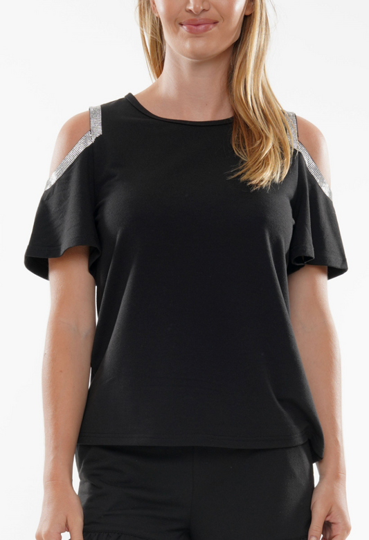 Off Shoulder Gem Stone Top