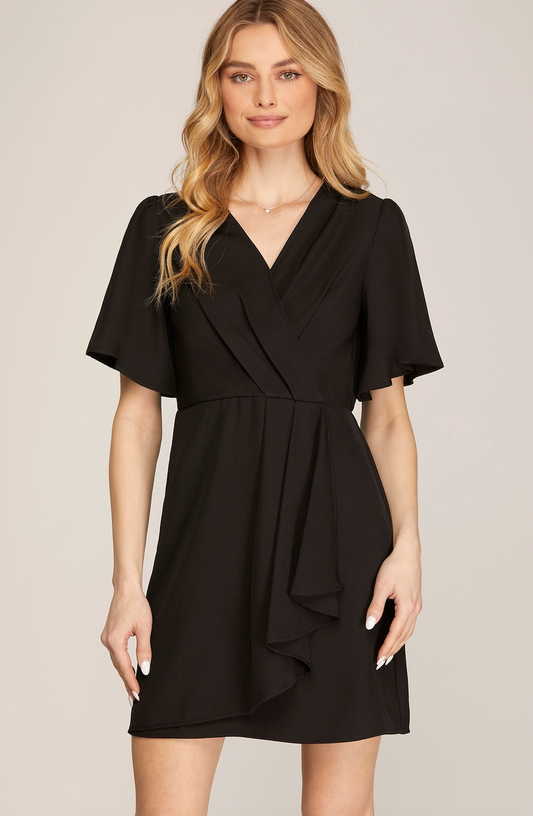 Ruffled Wrap Dress