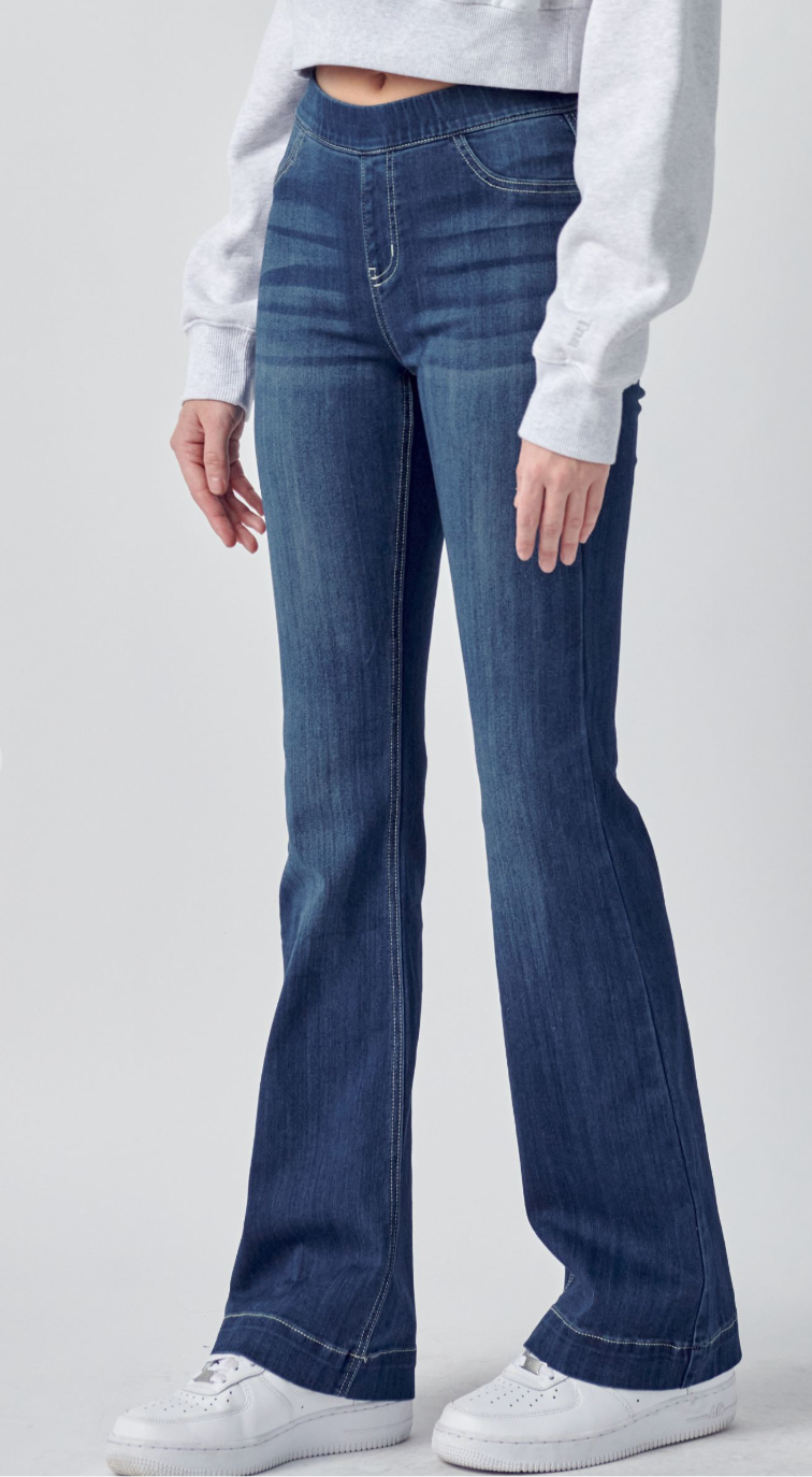 Cello Dark Wash Flared Jegging
