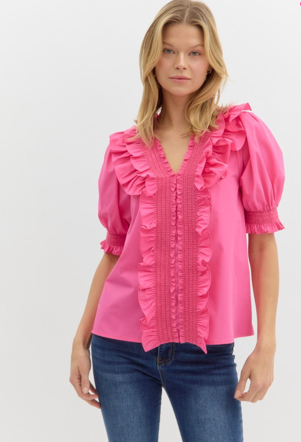 Smocked Embroidery Top