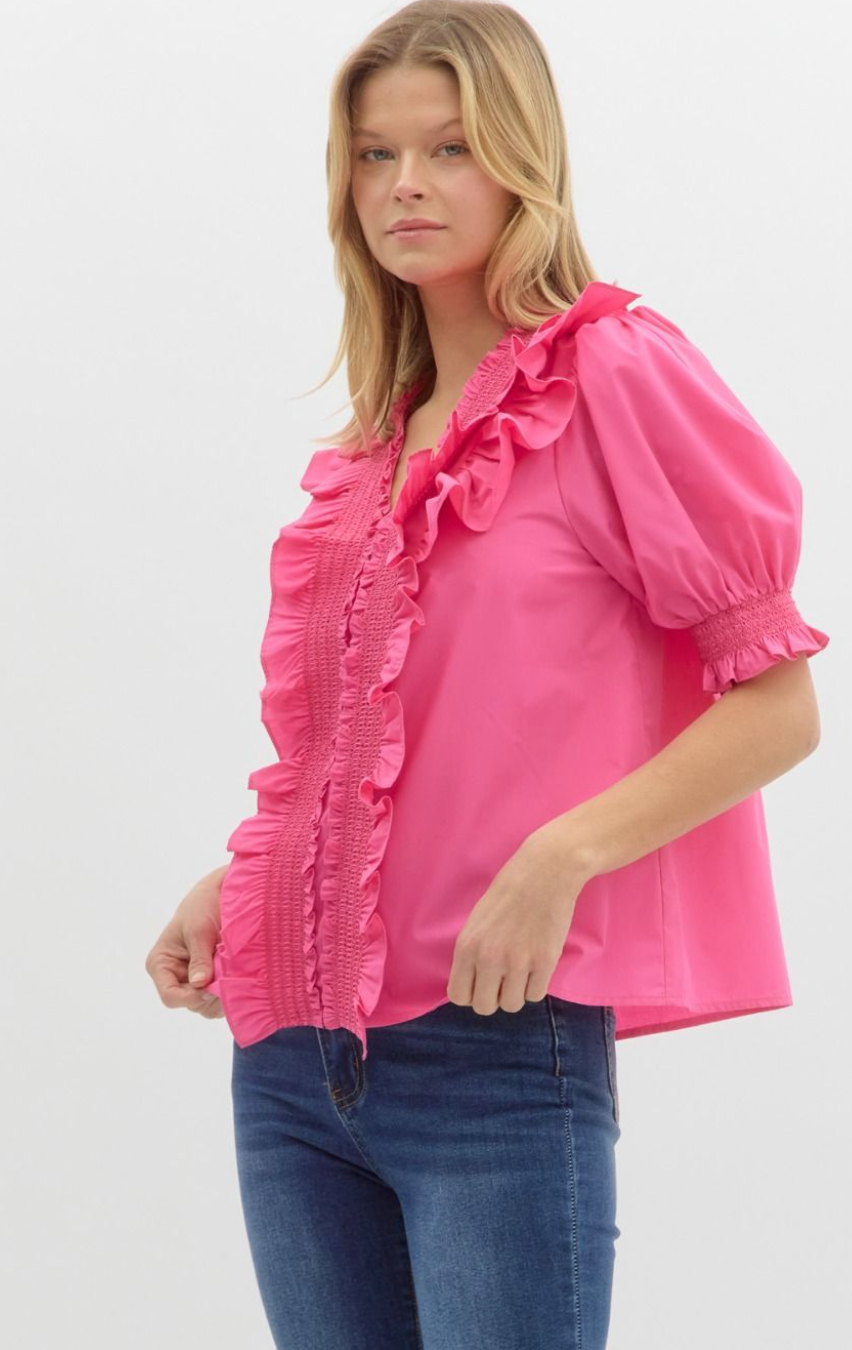 Smocked Embroidery Top