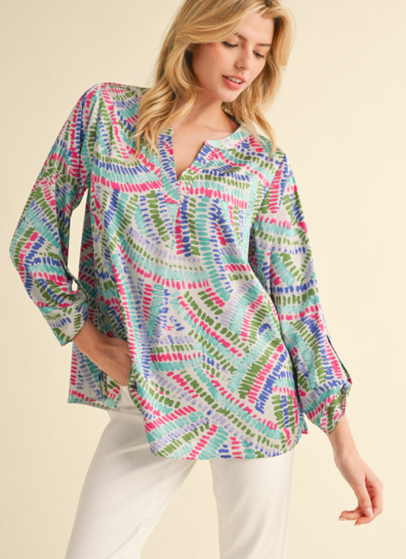 Vibrant Printed Top