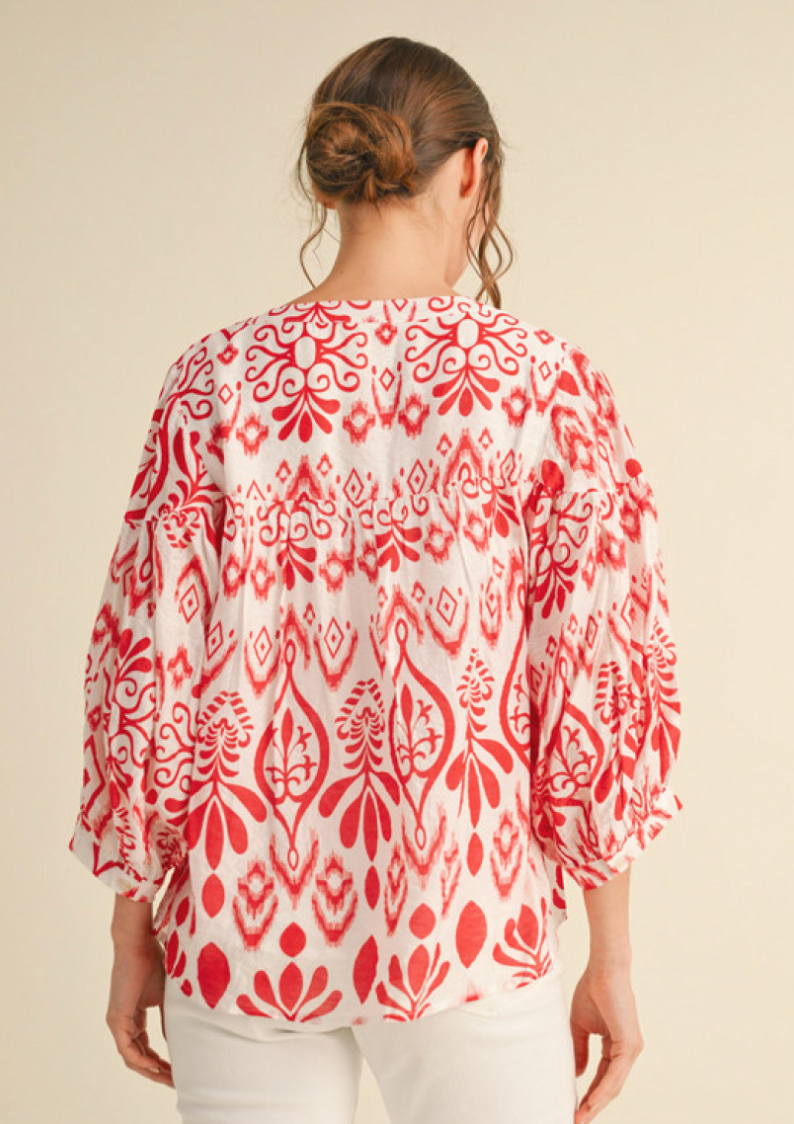 Printed Chiffon Top