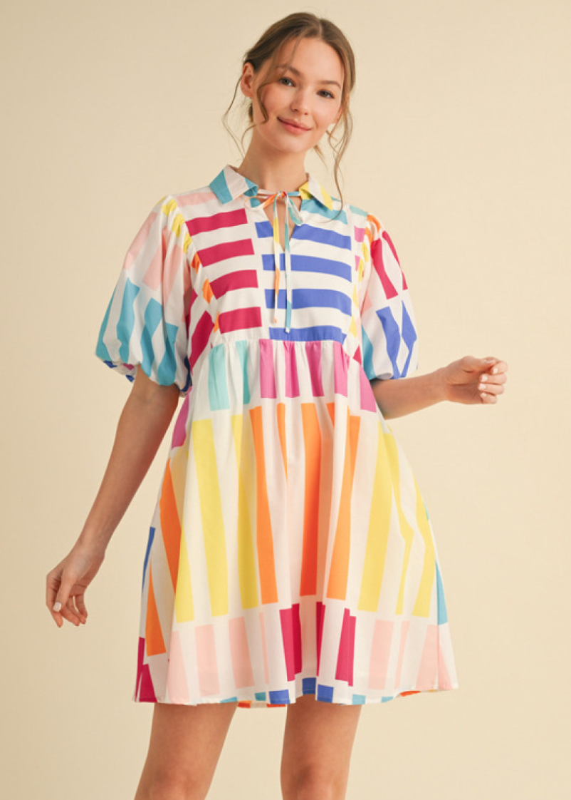 Vibrant Baby Doll Dress