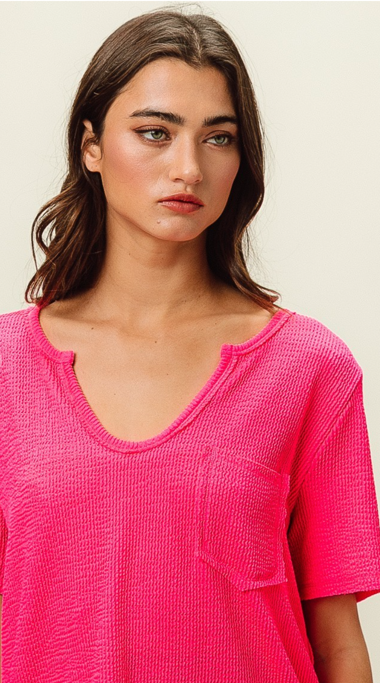 Waved Ribbed Top