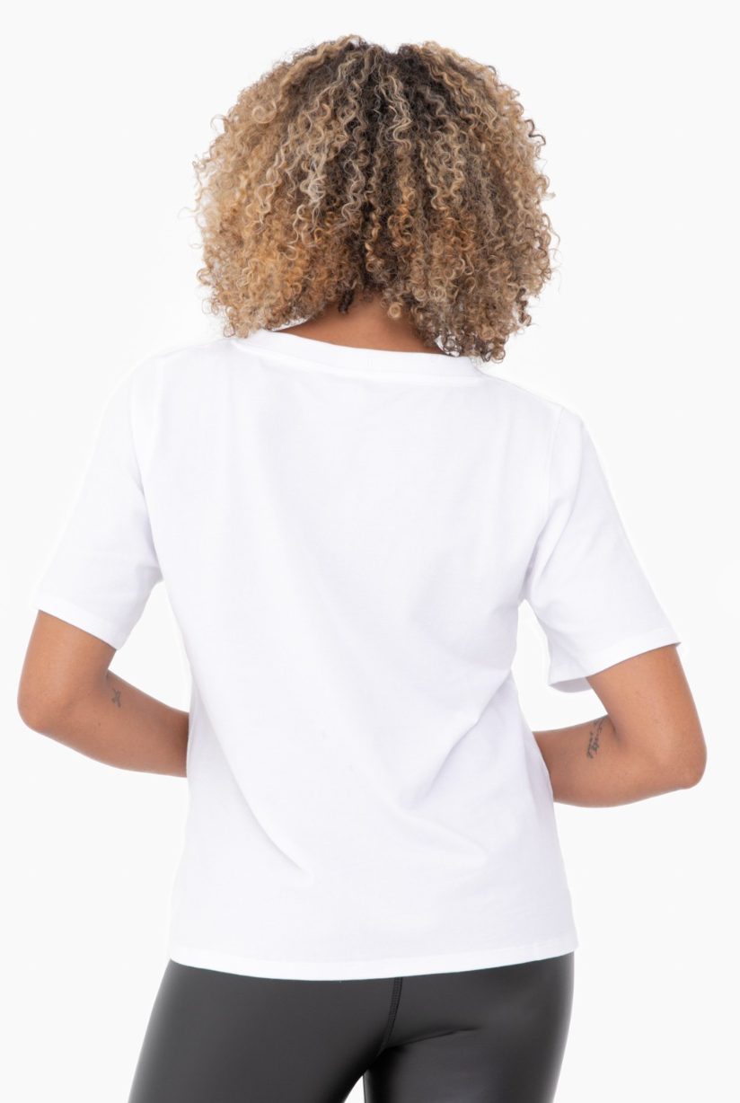 Pima Cotton Blend V-Neck Tee