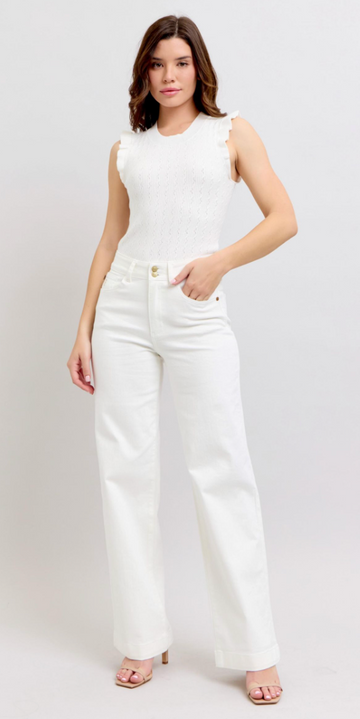 Judy Blue HW Double Button Trouser Jean