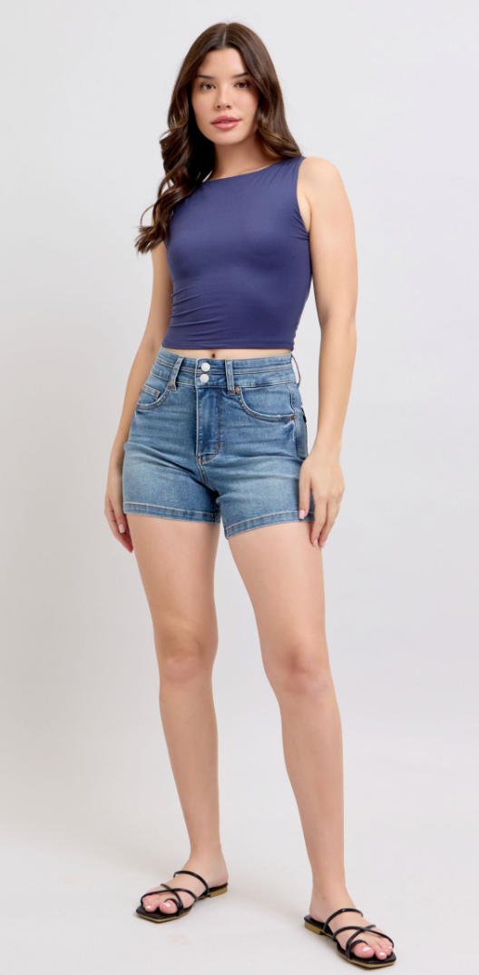 Judy Blue HW Tummy Control Shorts