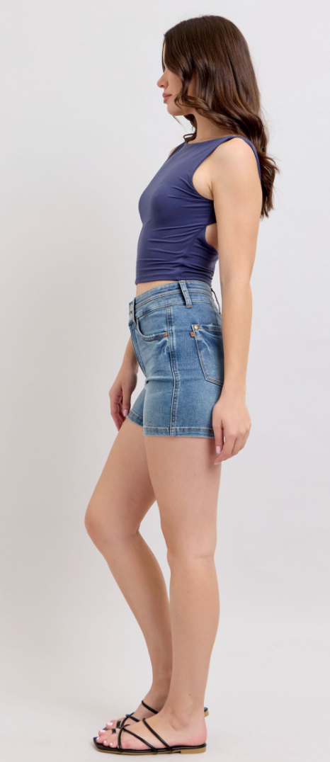 Judy Blue HW Tummy Control Shorts