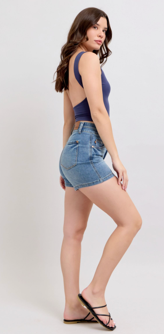 Judy Blue HW Tummy Control Shorts