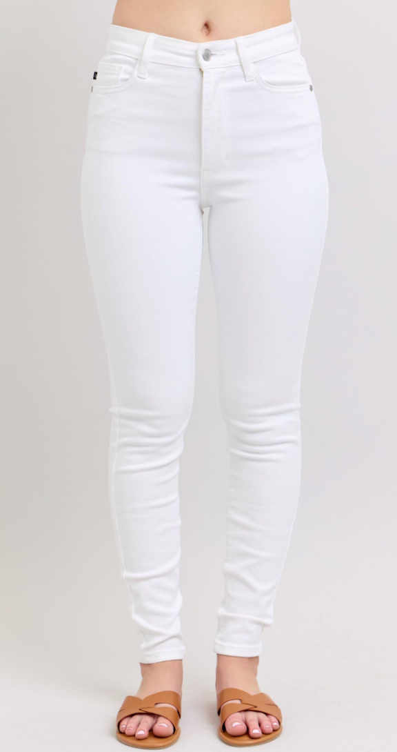 Judy Blue HW White Skinny Jean