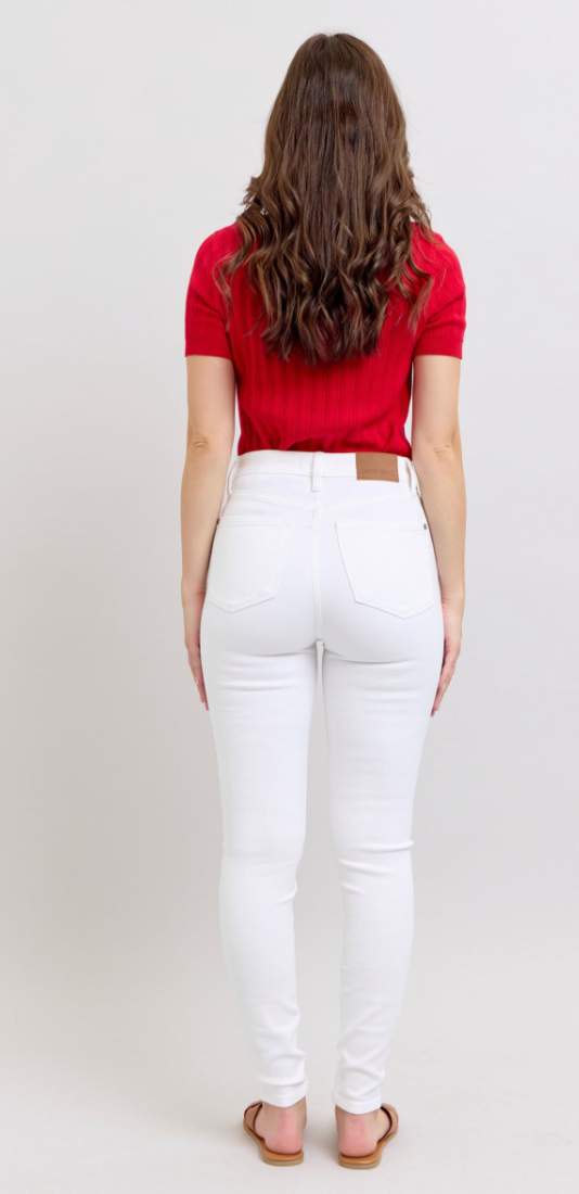 Judy Blue HW White Skinny Jean