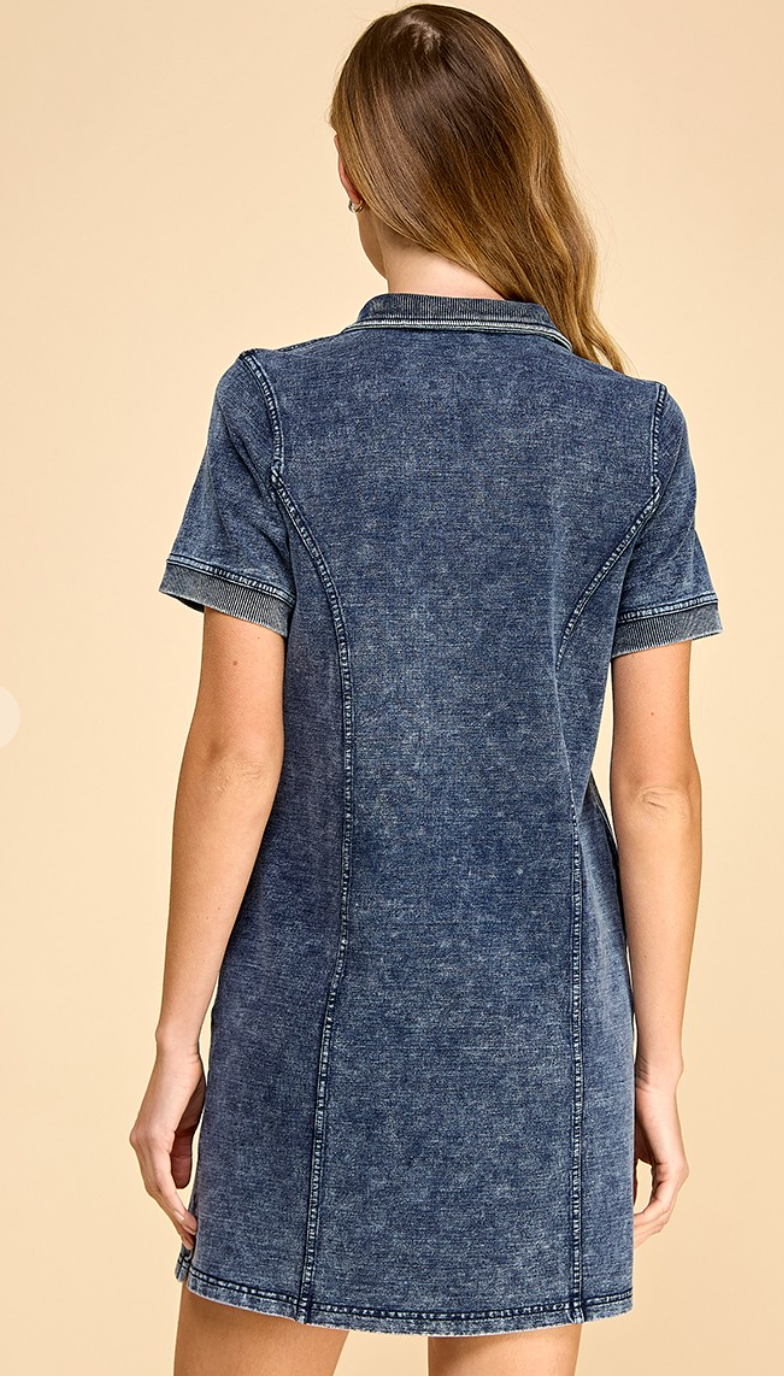 Stretch Denim Casual Dress