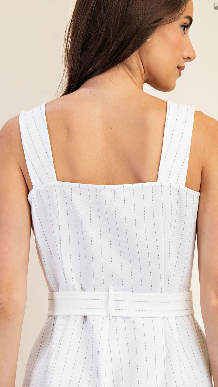 Striped Button Down Romper