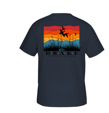 Drake Flyway Sunrise Cotton T-Shirt