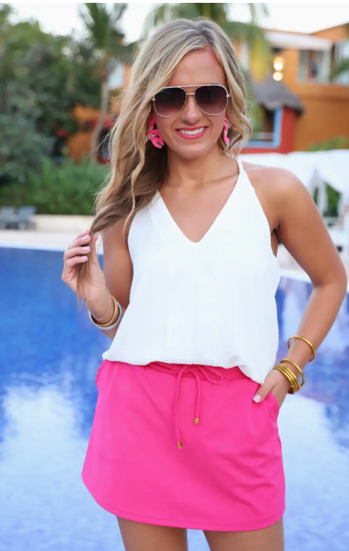 Solid Pink Skort