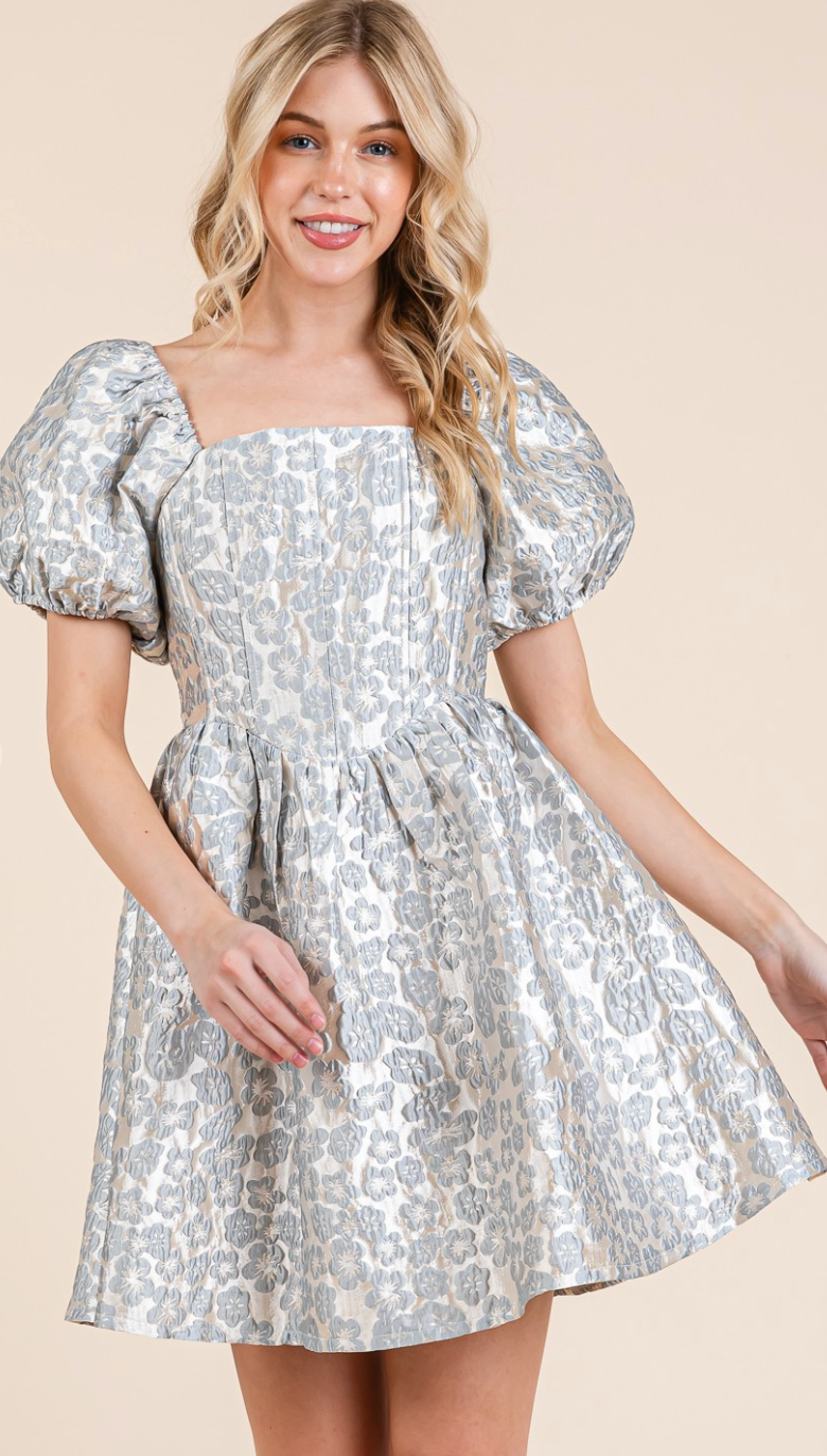 Floral Jacquard Dress