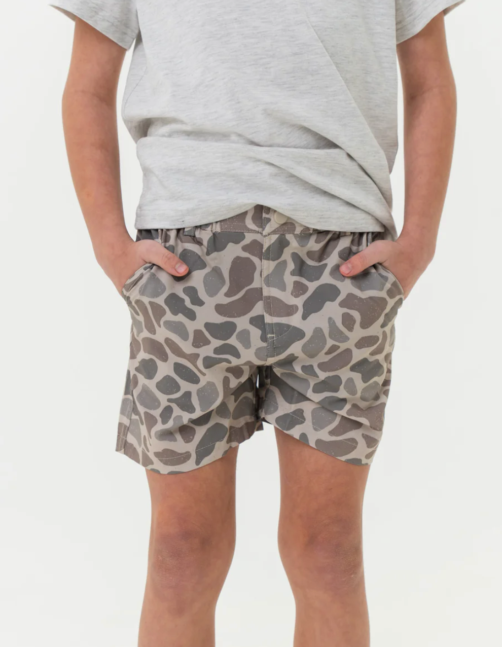 Youth Everyday Short - Classic Deer Camo - Grey Pocket
