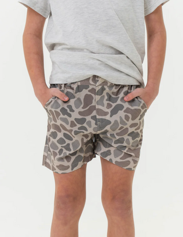 Youth Everyday Short - Classic Deer Camo - Grey Pocket