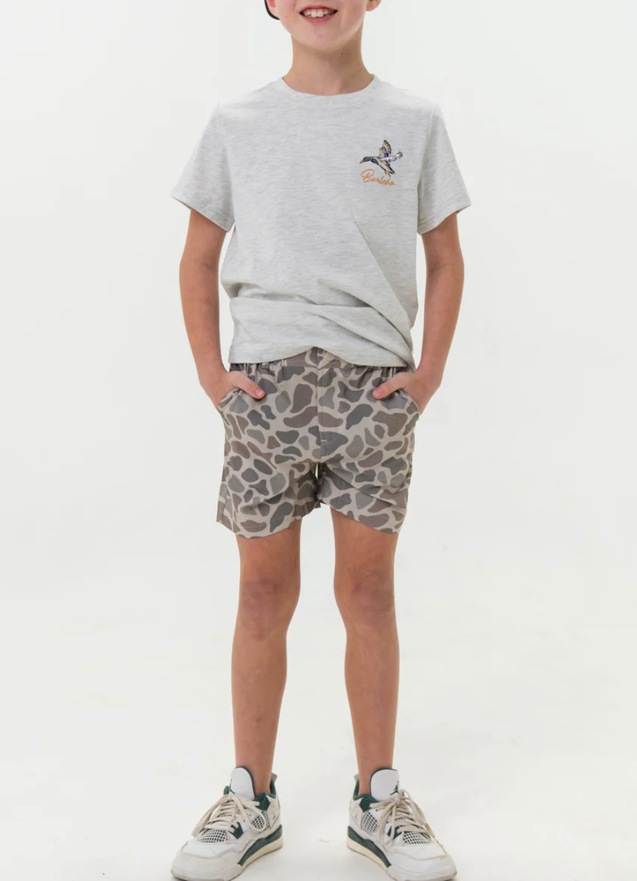 Youth Everyday Short - Classic Deer Camo - Grey Pocket