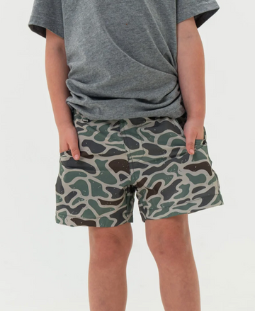 Youth Everyday Short - Retro Duck Camo - Grey Pocket