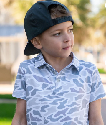 Youth Polo - White Camo