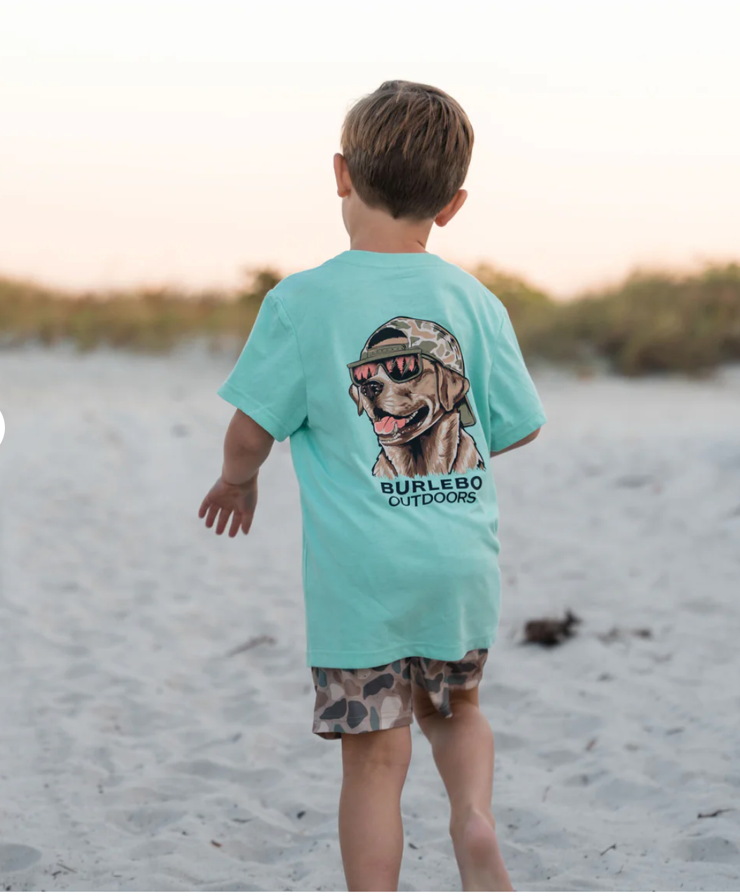 Youth Tee - Mallard Camo Dog - Island Reef