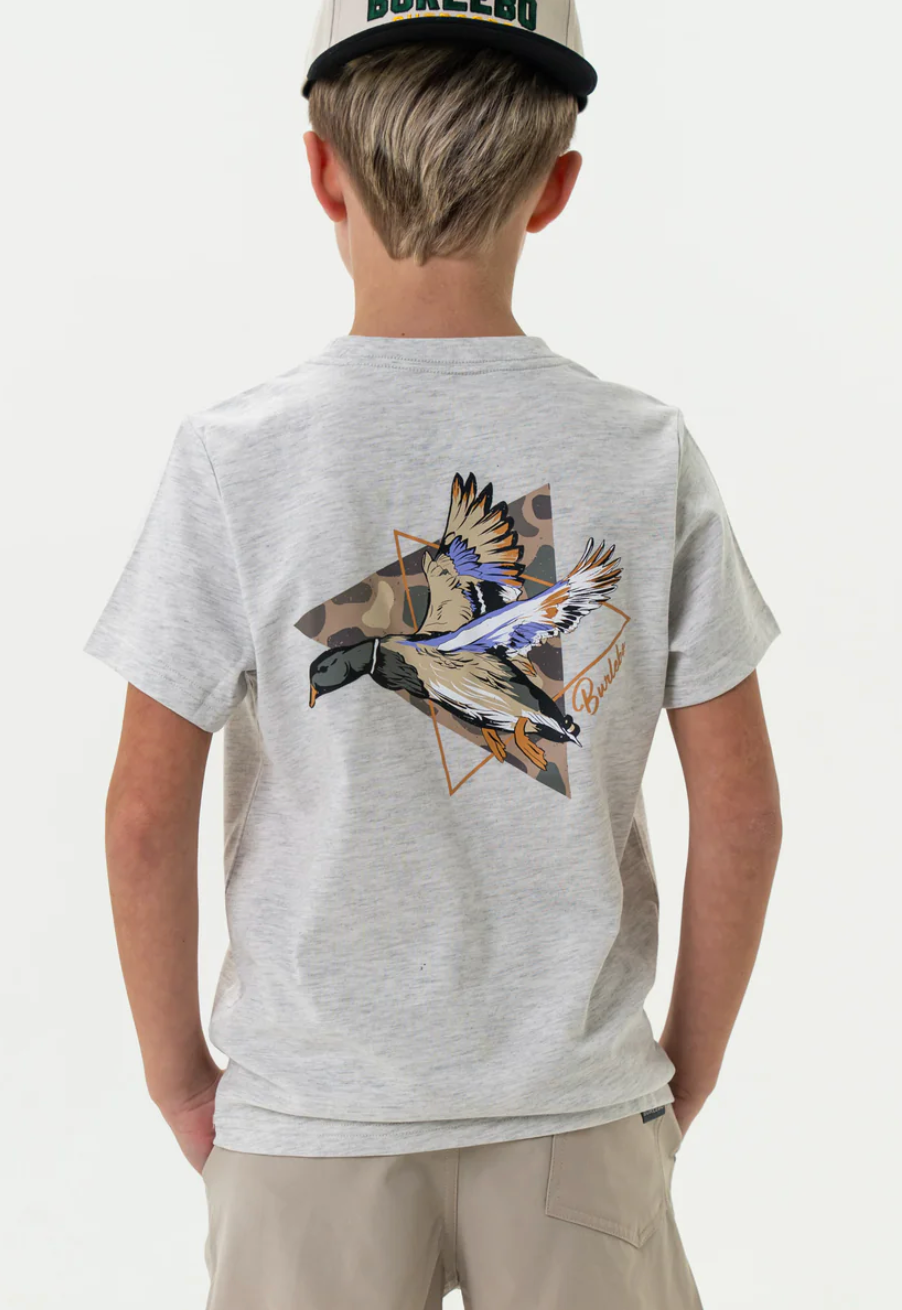 Youth Tee - Pintail Triangle Duck - Heather Ash Grey