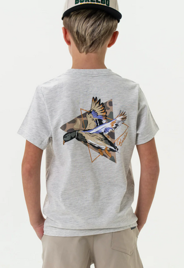 Youth Tee - Pintail Triangle Duck - Heather Ash Grey