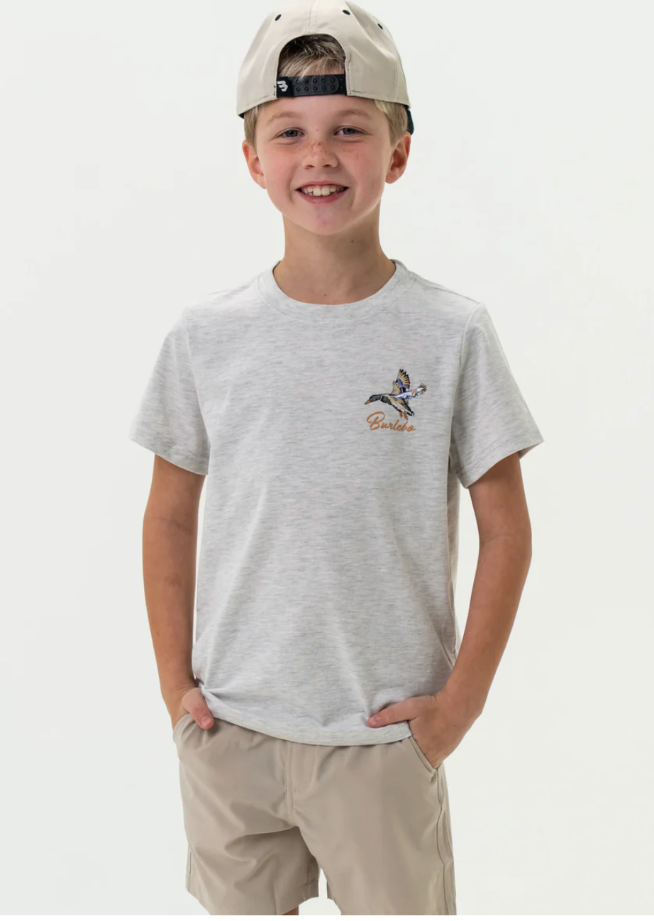 Youth Tee - Pintail Triangle Duck - Heather Ash Grey