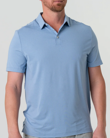Performance Polo - Heather Sky Blue