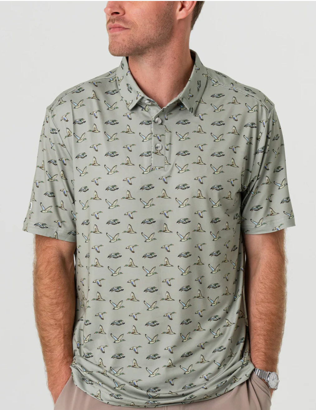 Performance Polo - Flying Ducks - Green