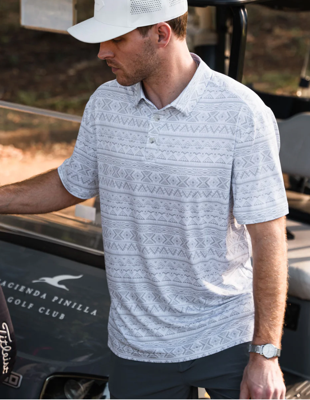 Performance Polo - Grey Aztec