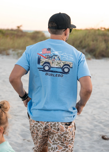 Camo Beach Cruiser - Heather Periwinkle