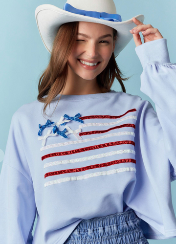 Fun Patriotic Flag Sweatshirt