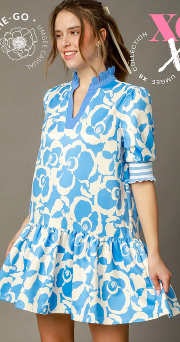 Floral Drop-Waist Dress