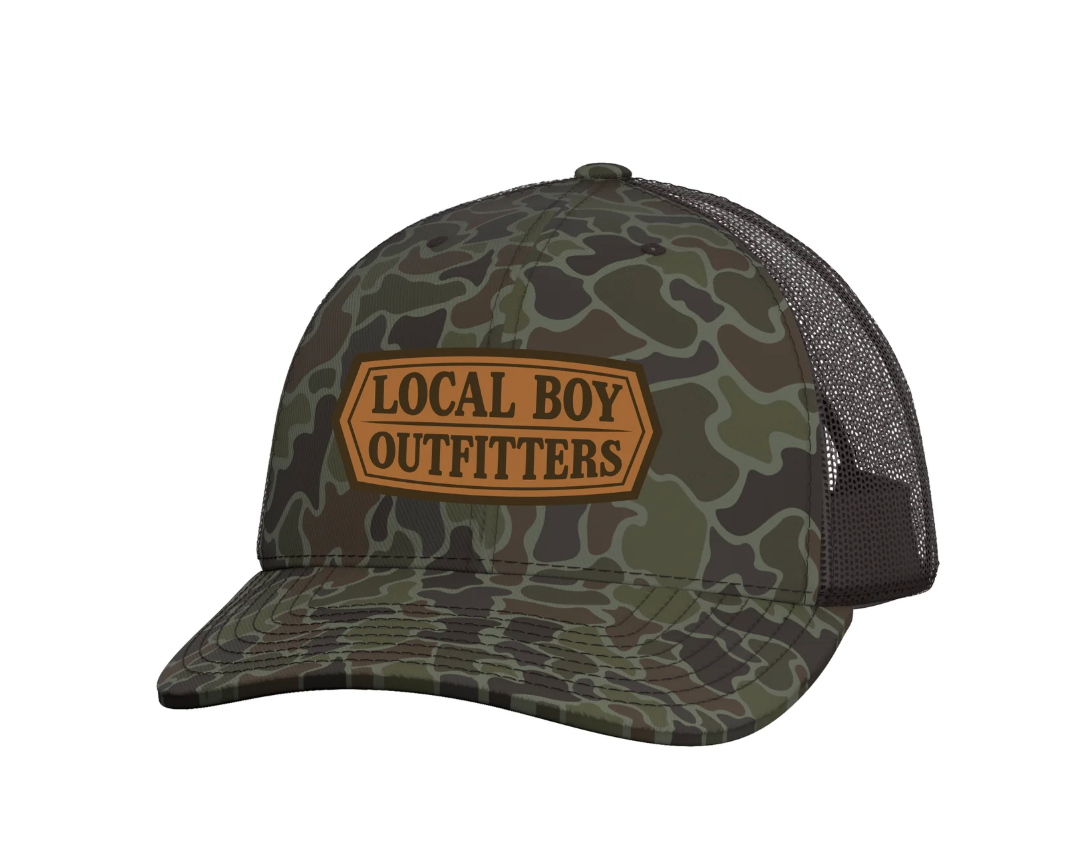 Youth Leather Crest Trucker Hat