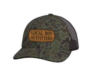 Youth Leather Crest Trucker Hat