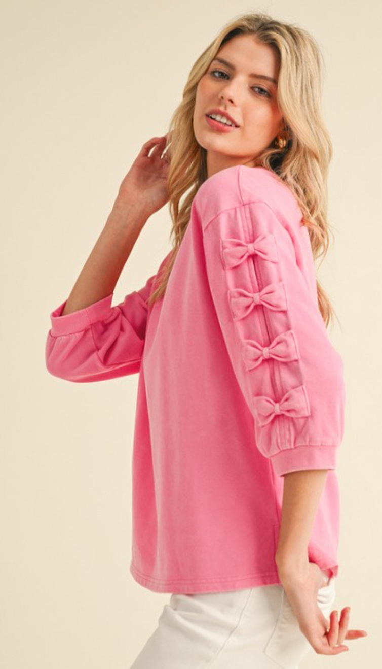 Bow Tie Sleeve Top