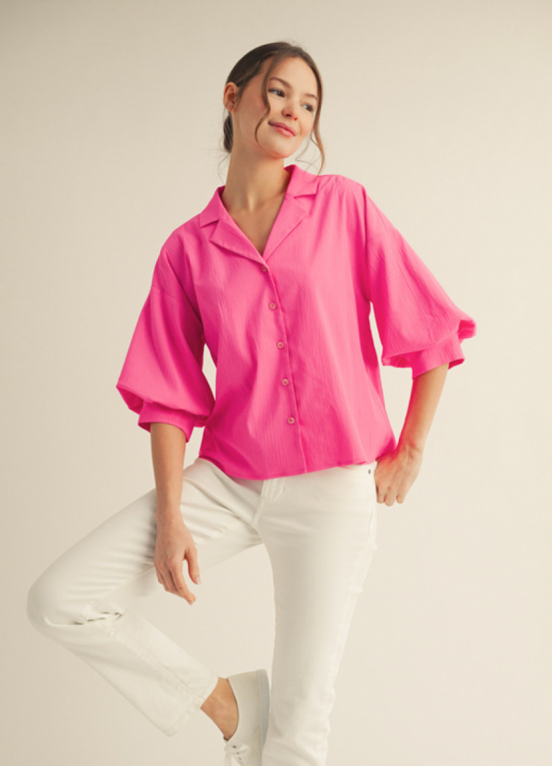 Elegant Puff Sleeve Top