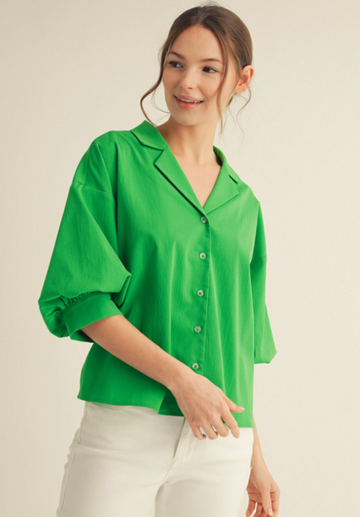 Elegant Puff Sleeve Top