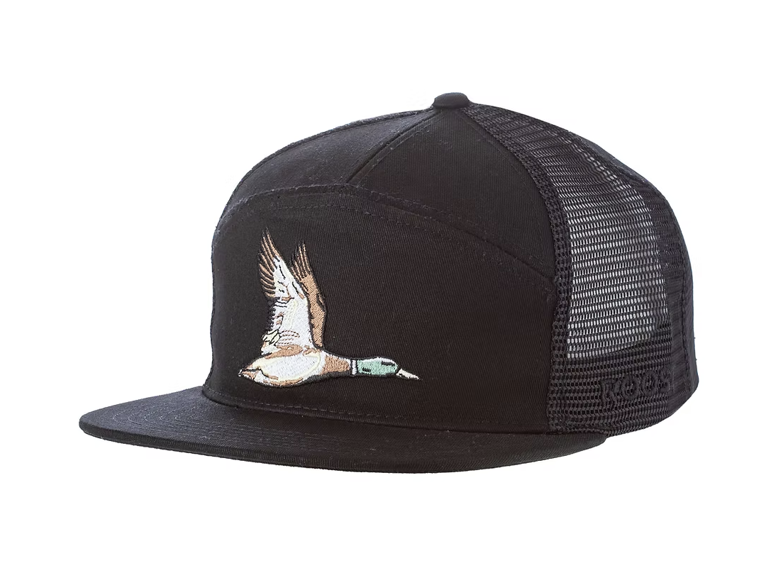 Youth Roost Black 7 Panel Duck Hat