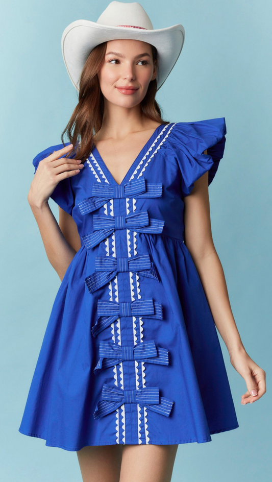 Ric Rac Trim Poplin Dress