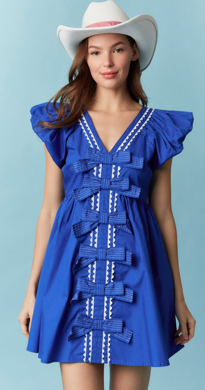 Ric Rac Trim Poplin Dress