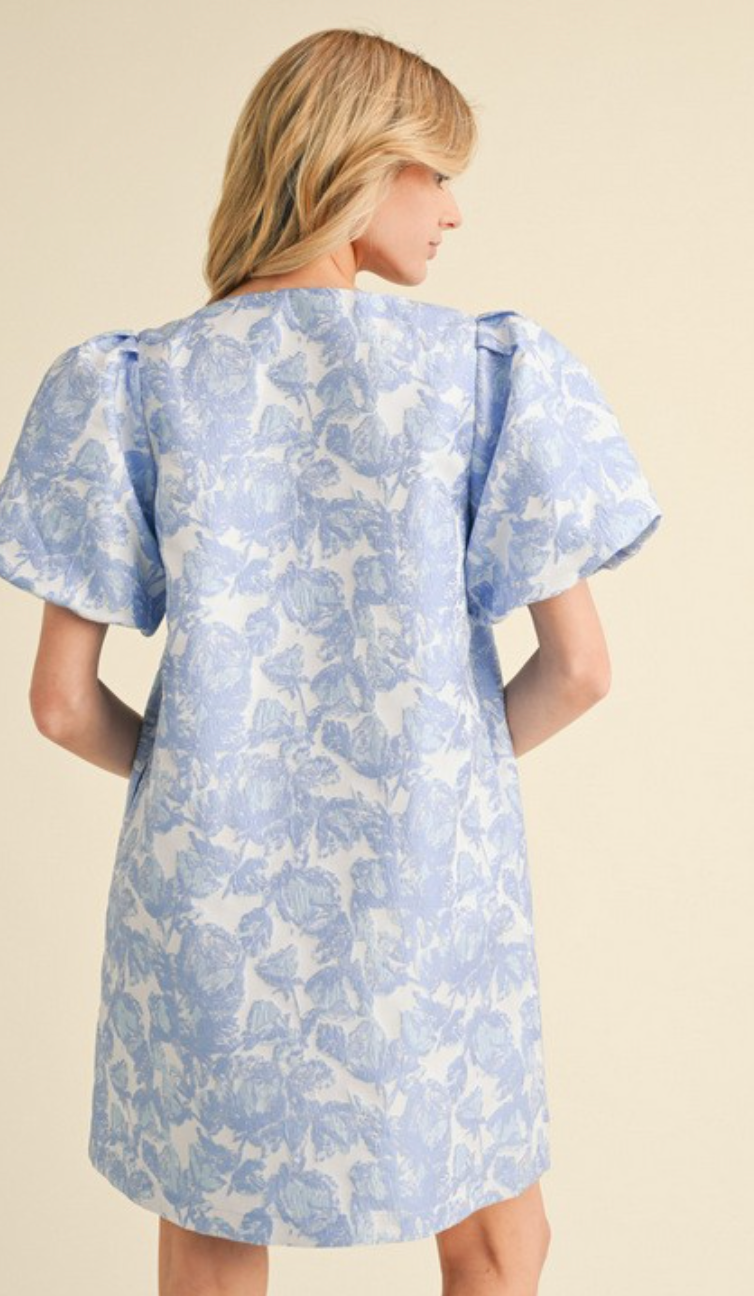 Flower Jacquard Embroidery Dress